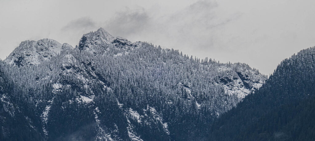 Snow on West Vancouver Mountains